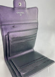 Chanel Purple Quilted Lambskin CC Compact Classic Flap Wallet