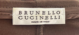 Brunello Cucinelli Sleeveless Stretch Ruched Short Mini Dress Brown Size M