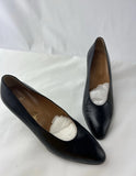 HERMES Classic Low Heel Pump Black Womens 38
