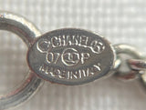 Chanel CC Silver Lock and Key Charm Necklace