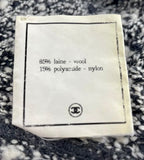 Chanel Black & White Wool Boucle Knit Sequin Pullover Dress