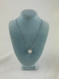 Tiffany Victoria .2 Diamond Pearl Platinum Pendant Necklace