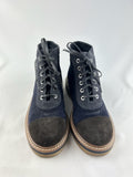 Chanel Navy Lace Up Boots Size 36.5