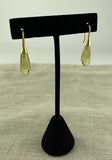 Judith Ripka Citrine Elongated Teardrop Earrings 14k Yellow Gold