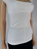 Armani Exchange White Square Neck Top W Gold Chain Size XS