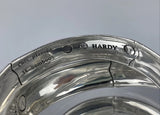 JOHN HARDY Sterling Silver Sapphire Bamboo Interlocking Wide Bangle Bracelet