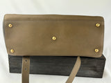 FENDI Taupe Color Block Leather Medium Anna Shoulder Bag