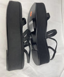 The Row Wedge Satin Sandal In Black Size EU 36