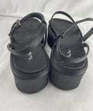 The Row Wedge Satin Sandal In Black Size EU 36