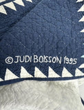 Judi Boisson Blue & White Stars Quilt/Wall Hanging 1995