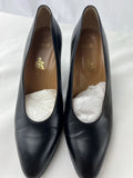 HERMES Classic Low Heel Pump Black Womens 38