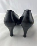 HERMES Classic Low Heel Pump Black Womens 38
