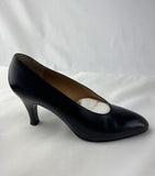 HERMES Classic Low Heel Pump Black Womens 38