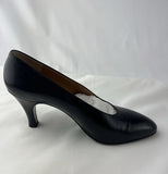 HERMES Classic Low Heel Pump Black Womens 38