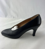 HERMES Classic Low Heel Pump Black Womens 38