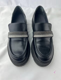 Fabiana Filippi Women’s Black Beaded Loafers Size 37
