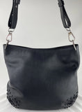 TOD’S Black Studded Leather Shoulder Bag With Dust Bag