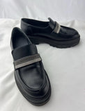 Fabiana Filippi Women’s Black Beaded Loafers Size 37