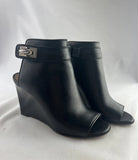 Givenchy Black Wedge Slides With Buckle Size 7