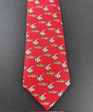 Hermes Red Printed Tie