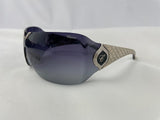Chopard Silver Crystal Embellished SCH 883S Shield Sunglasses