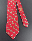 Hermes Red Printed Tie