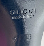 Gucci Black Monogram Slip On Heels Size 9B