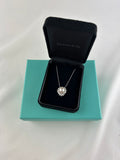 Tiffany Victoria .2 Diamond Pearl Platinum Pendant Necklace