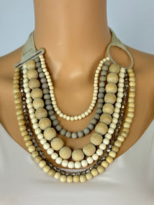 Fabiana Filippi Wood Bead Necklace