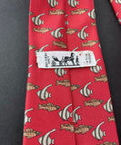 Hermes Red Printed Tie