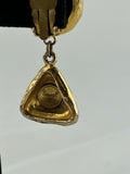 Chanel Vintage Drop Clip On Earrings Gold