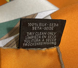 Hermes Orange Print Silk Scarf