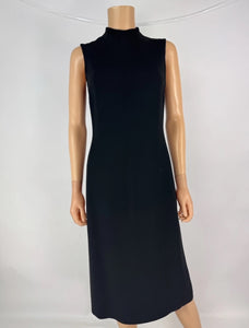 Prada Black Sleeveless Midi Dress Size 42