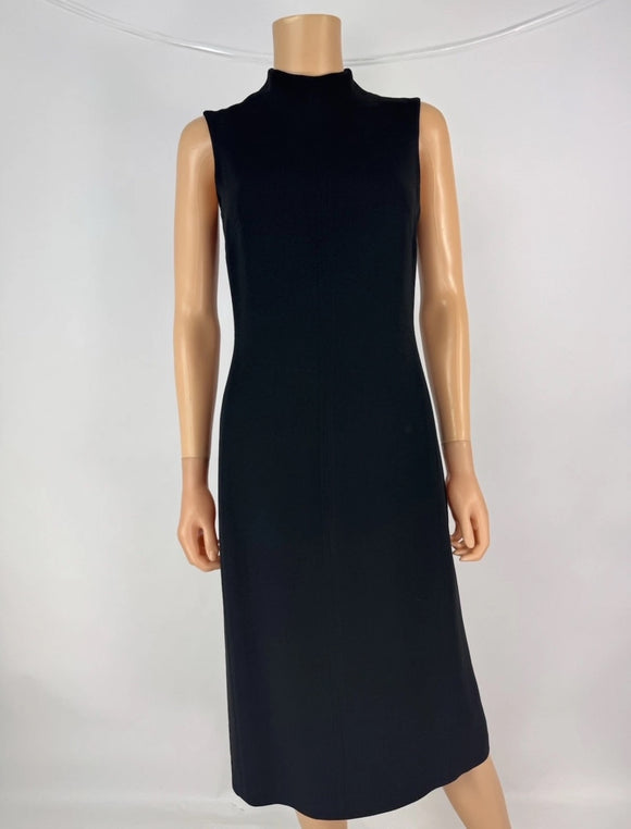 Prada Black Sleeveless Midi Dress Size 42