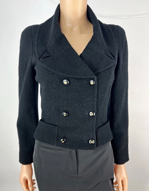 CHANEL BOUTIQUE ダブルブレストジャケット 黒 Chanel – pennypincherboutique