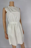 Dolce & Gabbana White Sleeveless Cotton Crew Neck Mini Dress Size 40 / US S