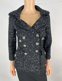 Chanel Double Breasted Tweed Jacket Size 36