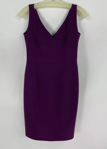 Elie Tahari Plum Lined V Neck Strapless Dress Size 2