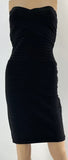 Herve Leger Black Strapless Stretchy Bandage Dress Size Large