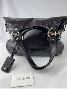 Yves Saint Laurent Patent Metropolis Tote Bag