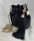 Judith Leiber Crystal Embellished Piper Small Rhinestone Bucket Bag