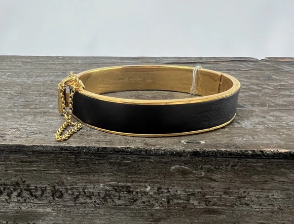 Celine Gold and Black Lock Bracelet