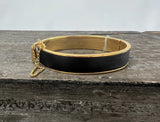 Celine Gold and Black Lock Bracelet