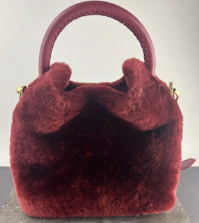 Elleme Paris Red Shearling Bag