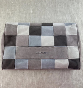 MARCCAIN Grey Patch Suede Clutch Bag