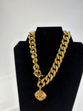 Chanel Gold Chunky Toggle Necklace Gold