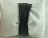 Hermes Dark Brown Leather Wrap Around Double Tour Bracelet w/ Silver Buckle