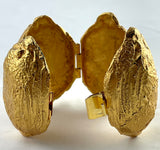Christian Lacroix Gold Plated Lemon Wide Cuff