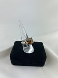 Lagos Sterling Citrine Square Stone Ring Size 7