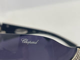 Chopard Silver Crystal Embellished SCH 883S Shield Sunglasses